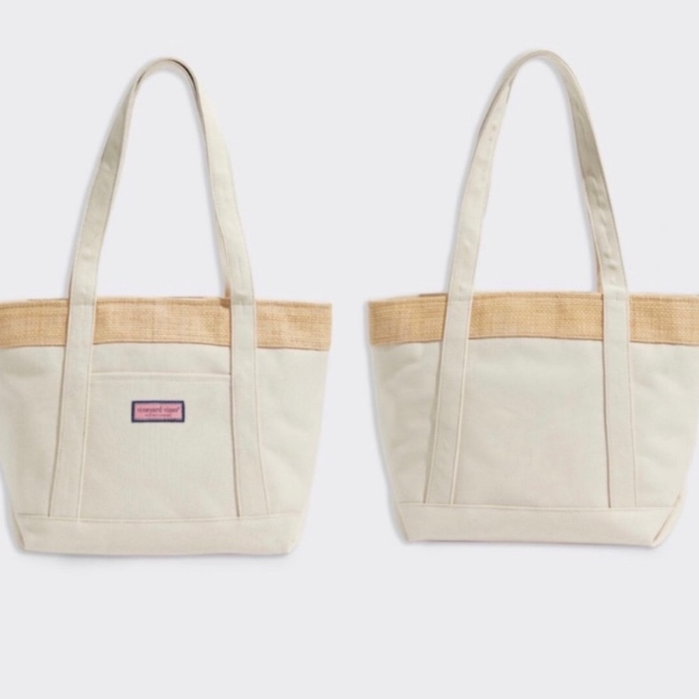 vineyard vines NWT Vineyard Vines Raffia Trim Classic Tote